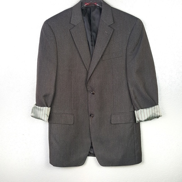 Blazer Sport IZOD Pour Garçon - Taille 12 Regular - Gris Charbon - Complet Avec Chemise Et Cravate
